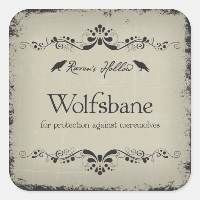 Étiquette d'autocollant de pot de Wolfsbane (Devant)