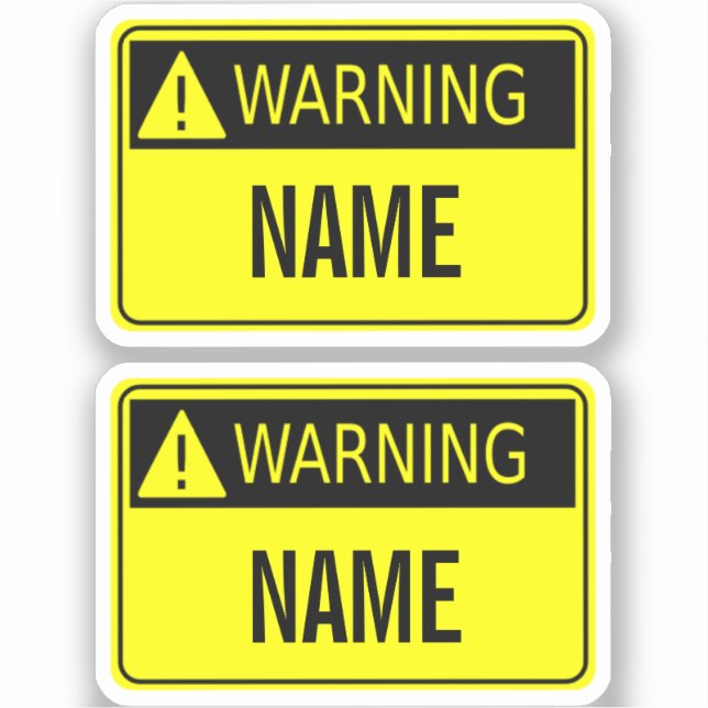 Étiquette d'avertissement avec nom nouveauté (Recto)