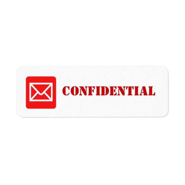 Étiquette d'avertissement confidentiel de haut niv (Devant)