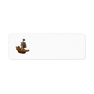Étiquette d'Avery de bateau de pirate