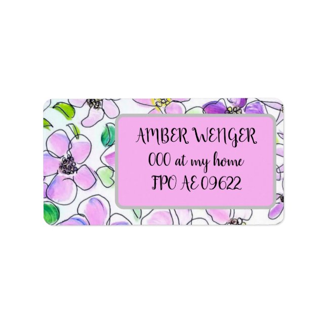 étiquette de adresse (Devant)