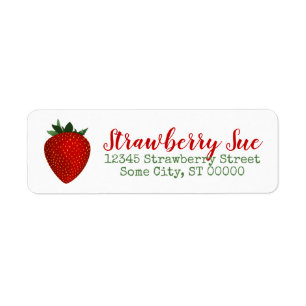 étiquette de adresse à fraise