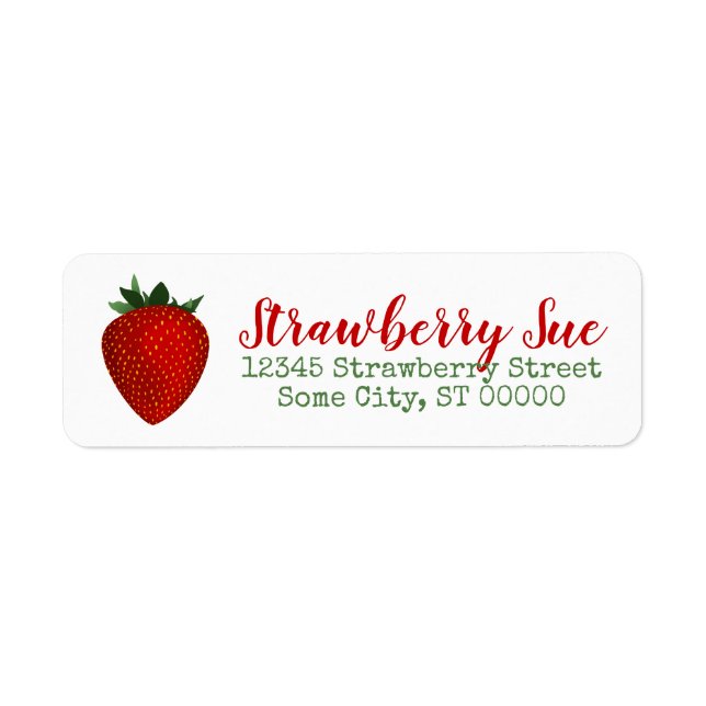 étiquette de adresse à fraise (Devant)