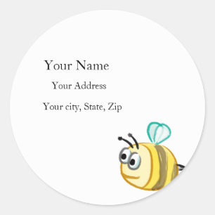 Étiquette de adresse - Abeille impatiente