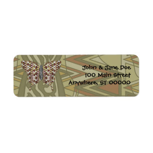 Étiquette de adresse africain Swallowtail