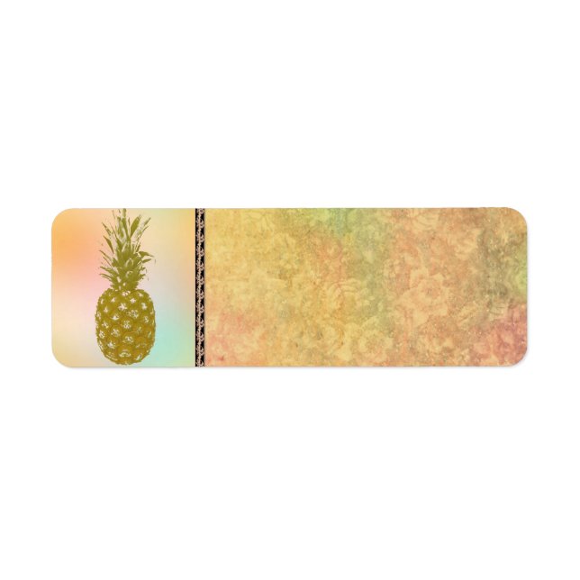Étiquette de adresse ananas (Devant)