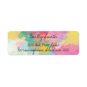 étiquette de adresse aquarelle