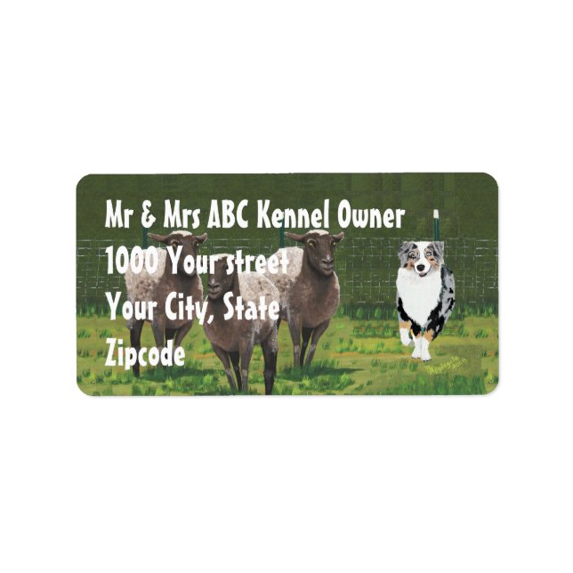 Étiquette de adresse australien "Ramenez-les chez  (Devant)