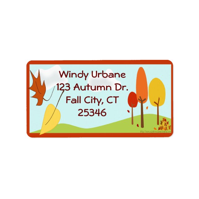 Étiquette de adresse automne (Devant)