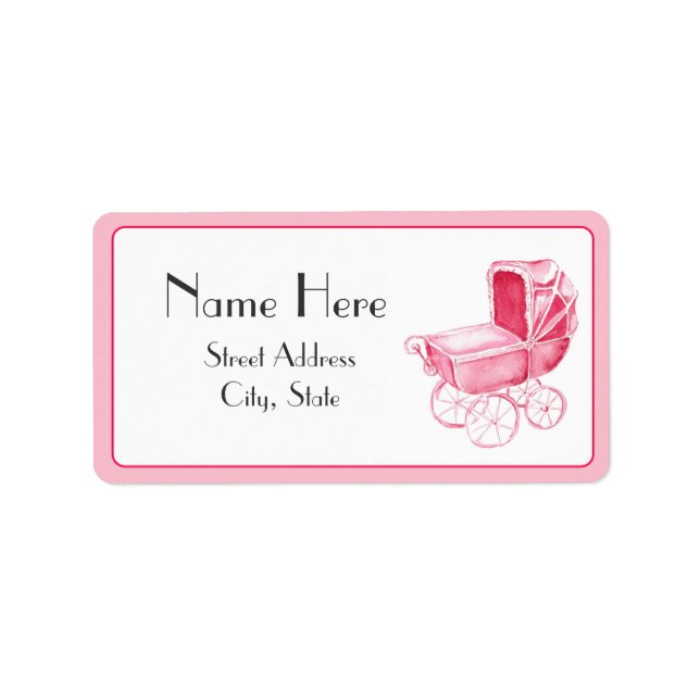 Étiquette de adresse baby shower (Devant)