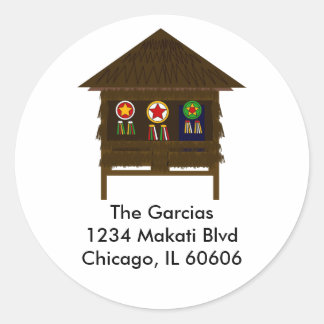 Étiquette de adresse Bahay Kubo