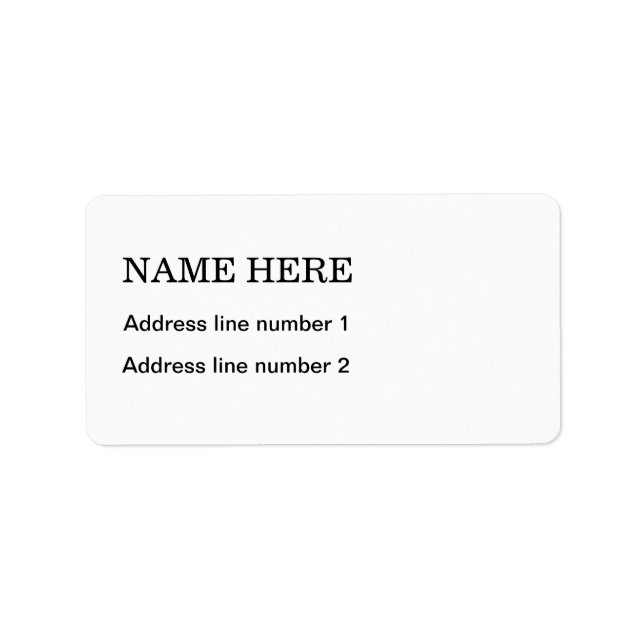 Étiquette de adresse blanc clair (Devant)