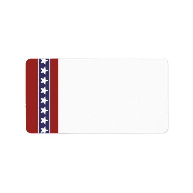 Étiquette de adresse blanc Patriotique USA (Devant)
