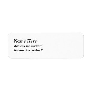 Étiquette de adresse blanc simple