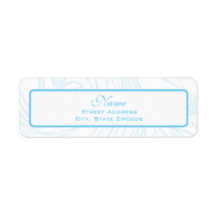 Étiquette de adresse bleu de baptême de rouleau