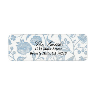 Étiquette de adresse bleu Delft 2
