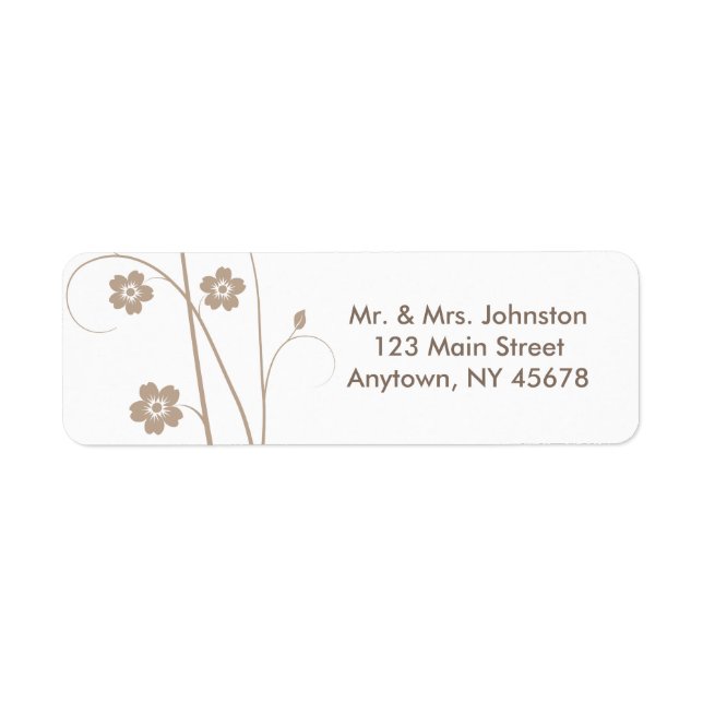 Étiquette de adresse Blooms tourbillonnant (Devant)