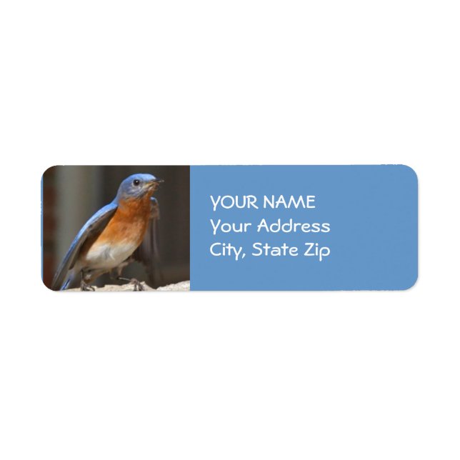 Étiquette de adresse Bluebird (Devant)