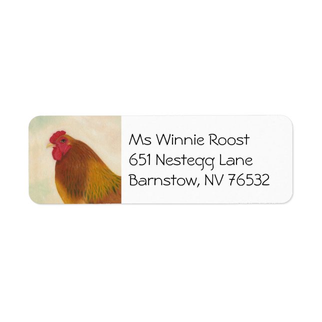 étiquette de adresse Brown de poulet (Devant)