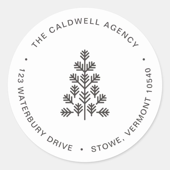 Étiquette de adresse Brown de vacances d'entrepris (Devant)