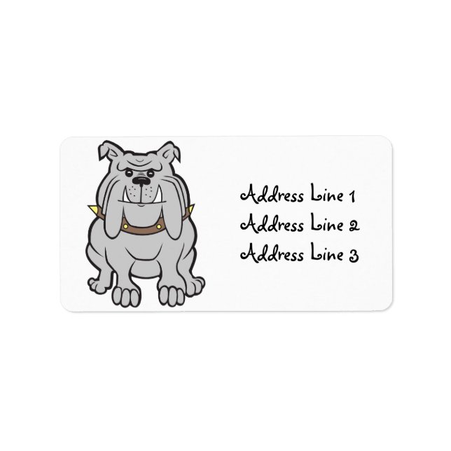 Étiquette de adresse Bulldog (Devant)