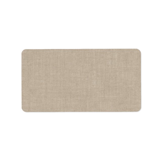Étiquette de adresse Burlap (Devant)