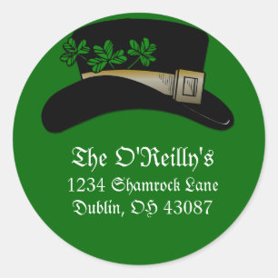 Étiquette de adresse Casquette irlandais