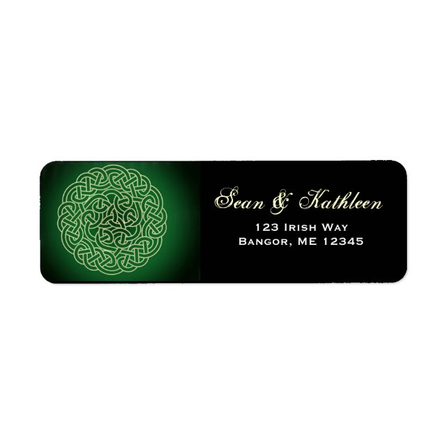 Étiquette de adresse céleste irlandais (Devant)