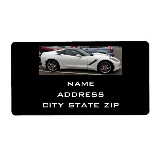 étiquette de adresse "CHEVY CORVETTE STINGRAY" (Devant)