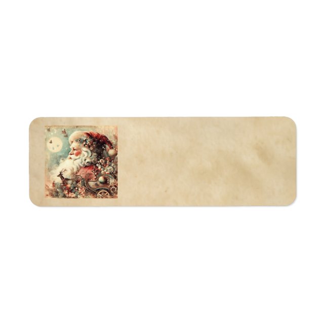 Étiquette de adresse classique de Noël Père Noël (Devant)
