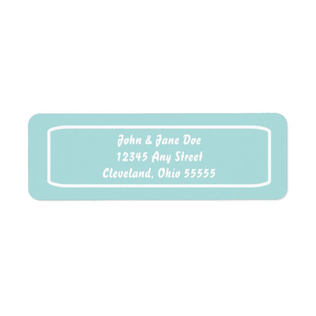 Étiquette de adresse classique (Tiffany) (Devant)