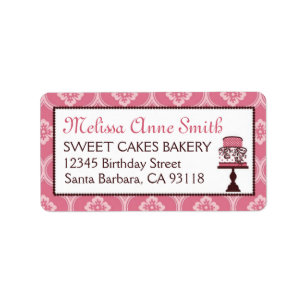 Étiquette de adresse commercial Sweet Cake