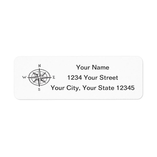 Étiquette de adresse Compass (Devant)
