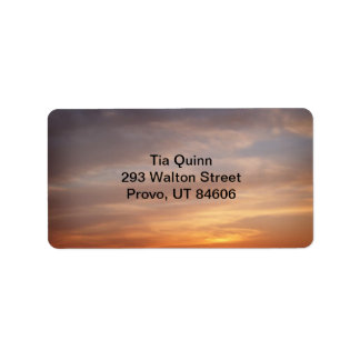 Étiquette de adresse Couleurs du coucher de soleil
