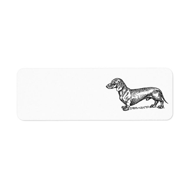Étiquette de adresse Dachshund (Devant)
