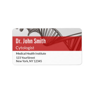 Étiquette de adresse d'ADN de la science Médicale