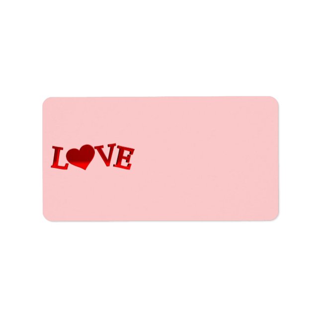Étiquette de adresse d'amour (Devant)