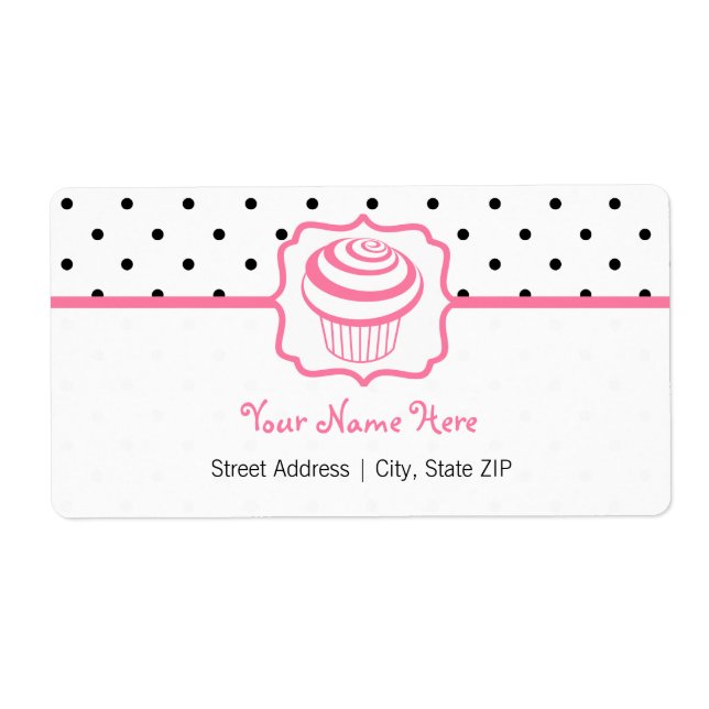 Étiquette de adresse d'anniversaire - Polka Dot /  (Devant)