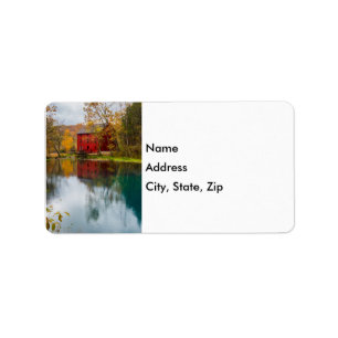 Étiquette de adresse d'automne Alley Mill