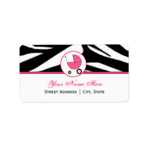 Étiquette de adresse de baby shower - copie et