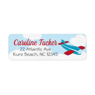Étiquette de adresse de Baby shower d'avion Little