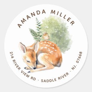 Étiquette de adresse de Baby shower de cerfs de la