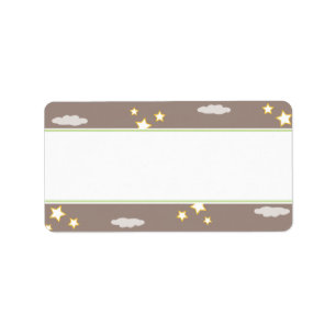 Étiquette de adresse de baby shower de lune et