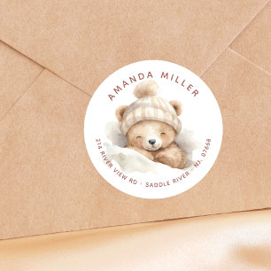 Étiquette de adresse de Baby shower d'ours