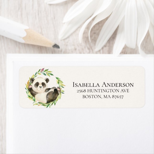 Étiquette de adresse de Baby shower d'ours doux Pa (En situation)