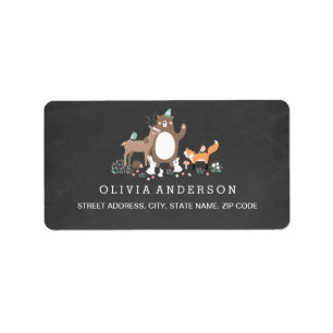 Étiquette de adresse de Baby shower en bois mou