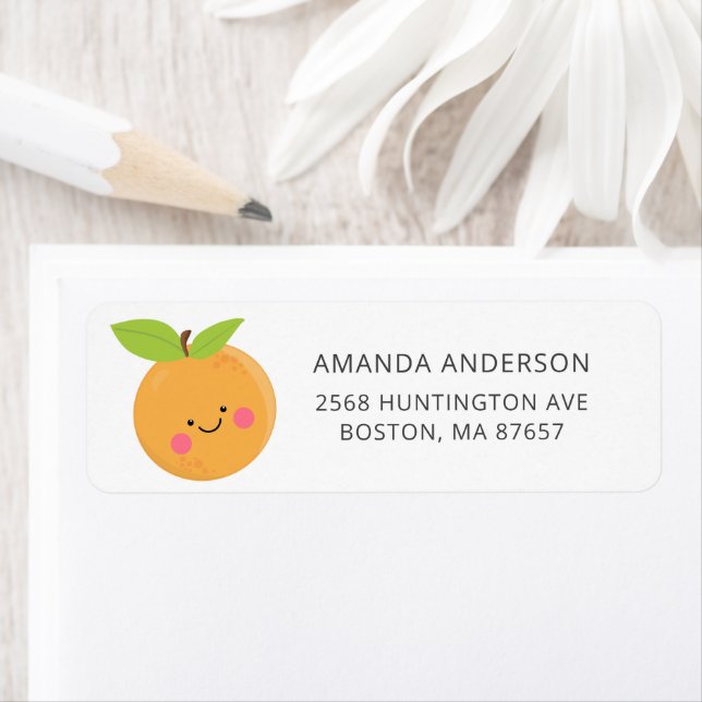 Étiquette de adresse de Baby shower Little Cutie (En situation)