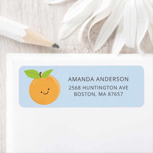 Étiquette de adresse de Baby shower Little Cutie (En situation)
