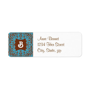 Étiquette de adresse de bandanna de la terre