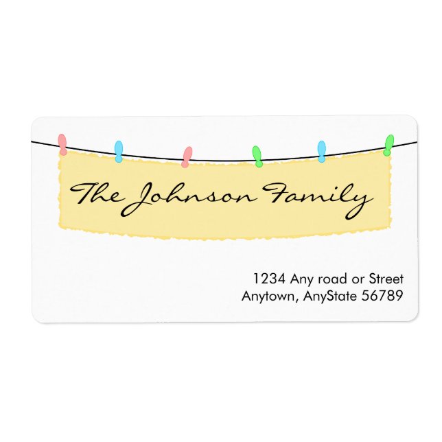 Étiquette de adresse de bannière (Devant)